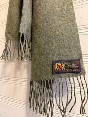 Vintage V Fraas West Germany Virgin Wool Fringe Scarf made in West Germany